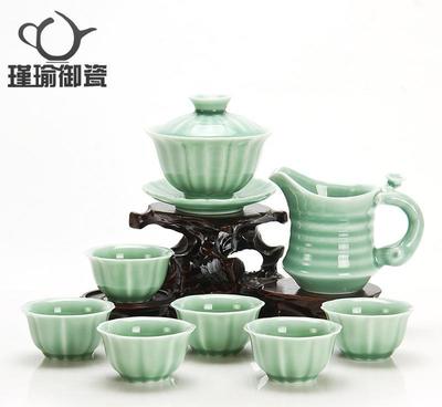瑾瑜御瓷 景德鎮與龍泉瓷器的完美融合——功夫茶具套裝與化妝品應用